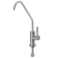 Lead Free Single Handle Kitchen Sink Faucet Drinking Faucet Cold Water Faucet, Food Grade Brushed Nickel SUS 304 Stainless Steel