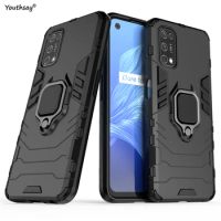 For Oppo Realme V5 Case Protective Case For Realme V5 Cover Armor Silicone Shell Fundas Finger Ring Cover For Oppo Realme V5 5G