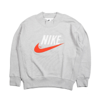 Nike 大學T Trend Over Sweatshirts 男款 厚實面料 雙重縫線 超寬鬆 穿搭 灰 橘 DM5274-050