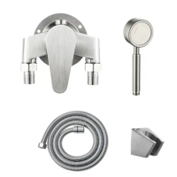 SUS 304 Stainless Steel Bathtub Tap Hot and Cold Wall Mounted Single Handle Shower Tub Faucet Set