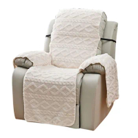 L-shape Chair Protector Recliner Cover Massage Chair Thick Double-sided Jacquard Plus Velvet Sofa Slipcovers Modern Sofa Cover