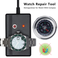 Watch Demagnetizer with Compass Maintenance Repair Tools Mechanical Quartz Watch Degausser Professional Watchmaker Tool