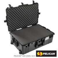 美國 PELICAN 1615Air 輪座拉桿超輕氣密箱-含泡棉(黑) 公司貨