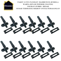 12 pcs Panolet Kunci Jendela Kayu Ukuran Jumbo Rambuncis Grendel Pintu
