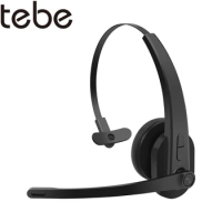 tebe M99 Wireless Microphone Headset Mono Bluetooth Office Earphones Head-Mounted Gaming Headphones with Noise Cancelling Mute