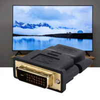 24k Gold Plated Plug Male To Female DVI Converter 1080P For HDTV Projector Monito DVI 24+1 To HDMI-compatible Cables Adapter