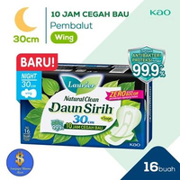Laurier Softex/Pembalut Natural Clean Daun Sirih 30 cm Wing 16's