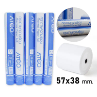 Thermal กระดาษใบเสร็จ กระดาษความร้อน 57x38 มม. (1 แถว/5 ม้วน)
