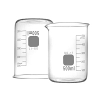 【職人實驗】185-GCL500 玻璃燒杯500ml 實驗寬口燒杯 護唇膏加熱容器 實驗玻璃容器(高硼矽玻璃燒杯)
