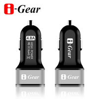 i-Gear 4.8A大電流 雙USB車用充電器-ICC-48A