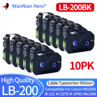 10/5PCS LB-200BK MK-RS100B For Canon Cable ID Printer C-510T,C-210T E C-500T C-200E C-100T M-1Std M-1Pro M-1proC M-1Proll Ribbon