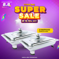 Pilihan Emak- 2Set  Wadah  Prasmanan Stainless Stell