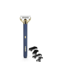 BaByliss Super-X Metal Series X-Blade Beard & Stubble Trimmer (Navy/Gold)