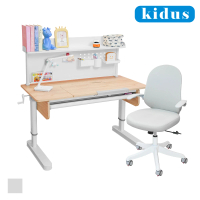 【kidus】兒童桌椅組OT220+BF120+OA530(升降桌 書桌椅 人體工學椅 辦公桌 成長桌椅)