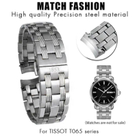 Stainless Steel Watch Strap Solid Metal Watchband for Tissot T065430A T065.430 T065 19mm Silver Rose Golden Bracelets Men Women