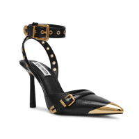 【steve madden】拼接尖頭繞踝高跟鞋 ASTRA(黑色)
