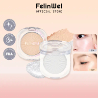 COD FelinWel - พาเลทแต่งหน้าไฮไลท์เตอร์ประกายเพชร, เม็ดสีชัดแน่น เนื้อแป้งประกายชิมเมอร์, 2สี