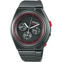 【SEIKO】精工 GIUGIARO DESIGN 聯名設計限量三眼計時手錶 送行動電源(7T12-0CD0R SCED055J)