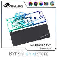 Bykski GPU Water Block For Leadtek RTX 3080Ti Hyper Brain Graphics Card Radiator With Backplate,VGA Cooler Copper N-LE3080TI-X