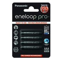 日本製 Panasonic eneloop pro 4號 AAA(小顆) 高容量低自放充電池4入 贈電池盒