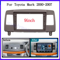 9inch Android Car Radio Fascia Frame Fit for TOYOTA MARK II JZX110 2000-2004 2din car Panel Dash Frame Kit