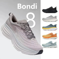 2024 New Bondi 8 Women Shoes Men Road Running Shoes Thick Sole Cushioning Outdoor Soft Sole Casual Marathon Jogging Sneakers