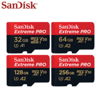 100% Original SanDisk Extreme PRO Memory Card 32GB 64GB 128GB 256GB 512GB Read Speed UP To 170MB/s U3 V30 UHS-I Micro SD Card