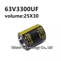 2pcs/lot 63V 3300UF 63V3300UF 3300UF63V volume: 25X30 mm audio power amplifier inverter aluminum electrolytic capacitor