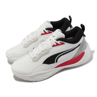Puma 籃球鞋 Playmaker Pro Plus 男鞋 女鞋 白 紅 回彈 緩衝 運動鞋 37915601