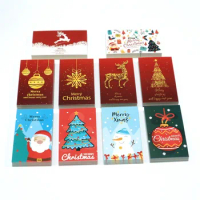 10-50Pcs Merry Christmas Happy New Year Santa Claus Tree Cards For Holiday Party Gift Package Box Small Businesses