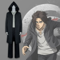 【臺灣公司優質服務】進擊的巨人艾倫耶格爾cos衣服動漫套裝男全套披風T恤褲子斗篷大碼