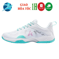 Giày cầu lông Kawasaki B3322 màu Trắng xanh mẫu mới bảo hành 12 tháng dành cho nam và nữ nhẹ êm chân