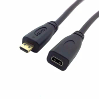NUOLIANXIN HDMI -compatible 1.4 D type Micro HDMI-compatible Male to Micro HDMI-compatible Female M/F Extension Cable 30cm