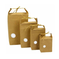 300PCS Kraft Paper Bag for Rice Flour Mooncakes Portable Gift Bag Blank Universal Food Packaging Bags