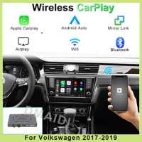 Wireless Carplay Android Auto Decoder Box For Volkswagen VW Polo Golf Touareg Tiguan Teramont Passat 2017 - 2019