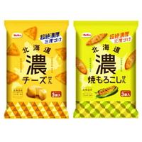 【江戶物語】Befco 栗山 北海道濃米果 起司/烤玉米風味 仙貝 3袋入 起司米果 超絕濃厚 起士米菓 日本原裝進口