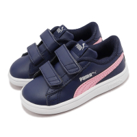 Puma 童鞋 Smash V2 L V INF 深藍 粉紅 魔鬼氈 幼童 學步鞋 親子鞋 36517432