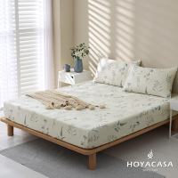 HOYACASA 100%天絲枕套床包三件組- 葉語涵香(單人)