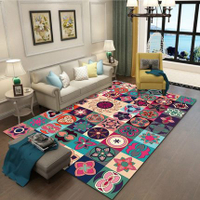 美式復古茶幾滿鋪地毯民族波西米亞家用臥室床邊防滑毯carpet地毯