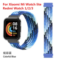 Nylon Strap Metal watch frame For Redmi Watch 2 2 lite Watch 3 Xiaomi Mi Watch lite Wristband Braided Elastic Weave Bracelet