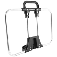 Folding Bicycle Bag Basket Frame Stand For Brompton S-Bag Basket Bag Folding Bicycle Parts 40X26cm Silver