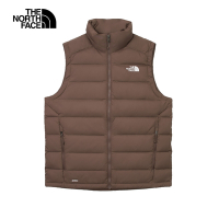 【The North Face 官方旗艦】北面男款棕色舒適保暖立領羽絨背心｜88R61OI 550蓬鬆度