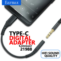 Type-C Public to 3.5mm Adapter Female Headphone DAC Digital Extension Braided Cable Audio Adapter