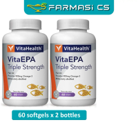VitaHealth VitaEpa Triple Strength Fish Oil 60 Softgels x 2 Bottles (TWIN) EXP:10/2026 [ Vita Health