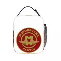 Motobecane Classic Motorcycle Pantin Lunch Bags Insulated Lunch Tote Waterproof Thermal Bag Resuable Picnic Bags for Woman Work
