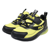 (EZ) 2024 新款 FILA KIDS 中小童 電燈運動鞋 燈鞋 -黑黃 2-J428Y-099【陽光樂活】
