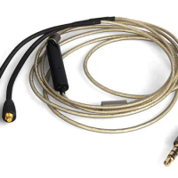 Upgrade Silver Audio Cable wire For Westone AC10 AC20 MUSICIAN MONITORS ADVENTURE SERIES ALPHA remote microphone