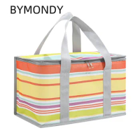 BYMONDY 18L Insulation Basket for Picnic Large Capacity Thermal Lunch Bags Foldable Cooler Box Family Insulated Bag Food Storage