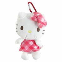 小禮堂 Hello Kitty 折疊環保購物袋 附玩偶收納包 (紅色款)