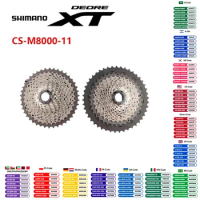 SHIMANO DEORE XT CS-M8000 11-46T 11-42T Cassette Bike Bicycle MTB Freewheel 11s For Mountain Bike Original Shimano Bike Parts